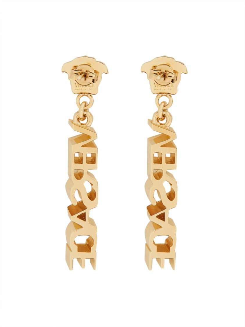 Versace Orecchini Pendenti Logati