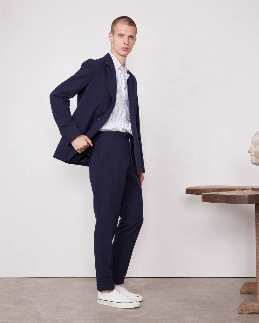 Officine Generale Double-Breasted Jacket With Notch Lapels