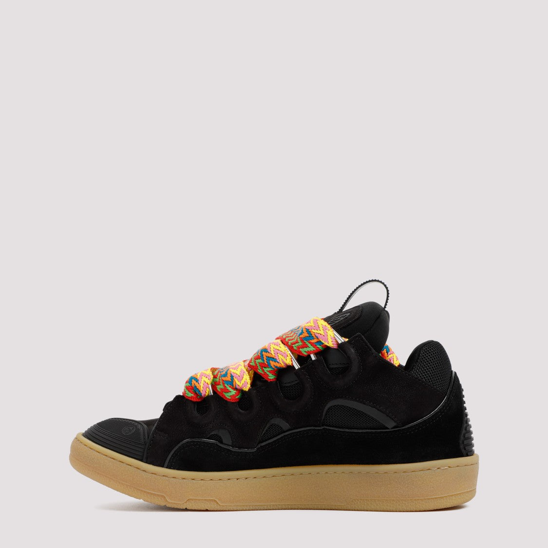 Lanvin Suede Leather Curb Sneakers