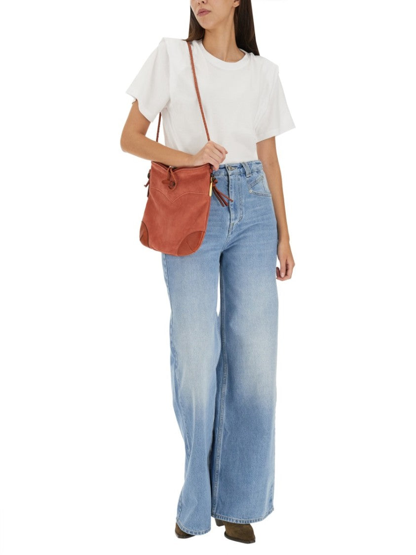 Isabel Marant Short-Sleeve Cotton T-Shirt With Straight Rim Design