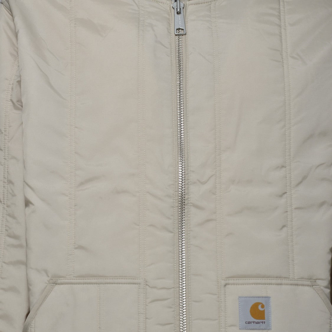 Carhartt Wip Lightweight Quilted Casual Jacket With Ribbed Knit Details