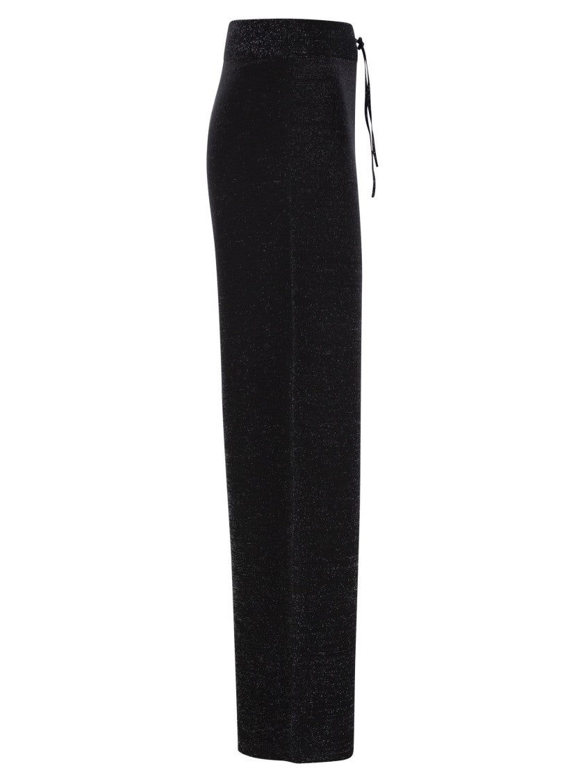 Fabiana Filippi Wide Trousers In Organic Cotton And Lurex