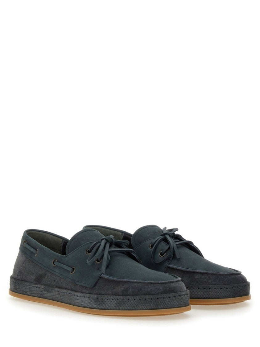 Hogan Leather Boat Moccasin