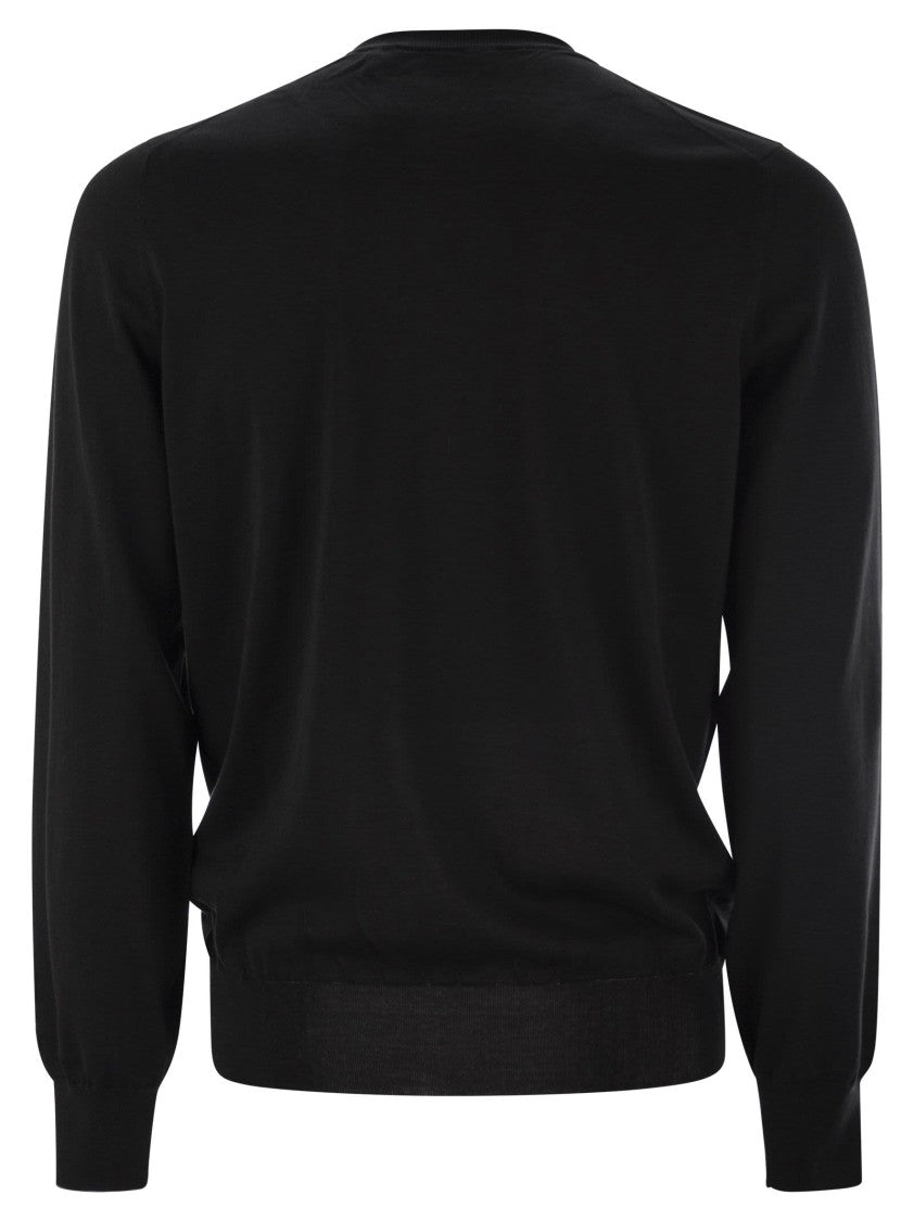 Brunello Cucinelli Lightweight Cotton Sweater With Ribbed Details