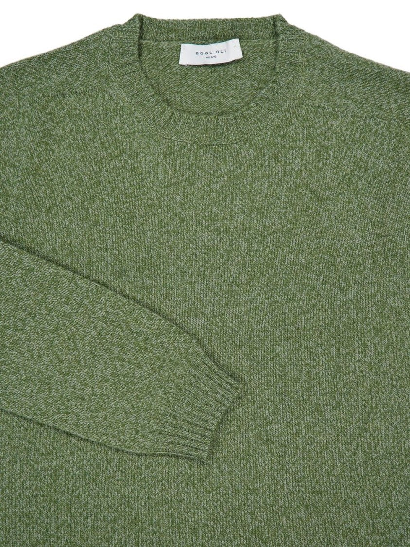 Boglioli Speckled Effect Wool-Cashmere Crew Neck Sweater