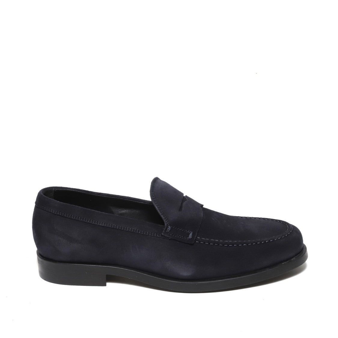 Rossano Bisconti Moccasin With Mask In Soft Blue Suede