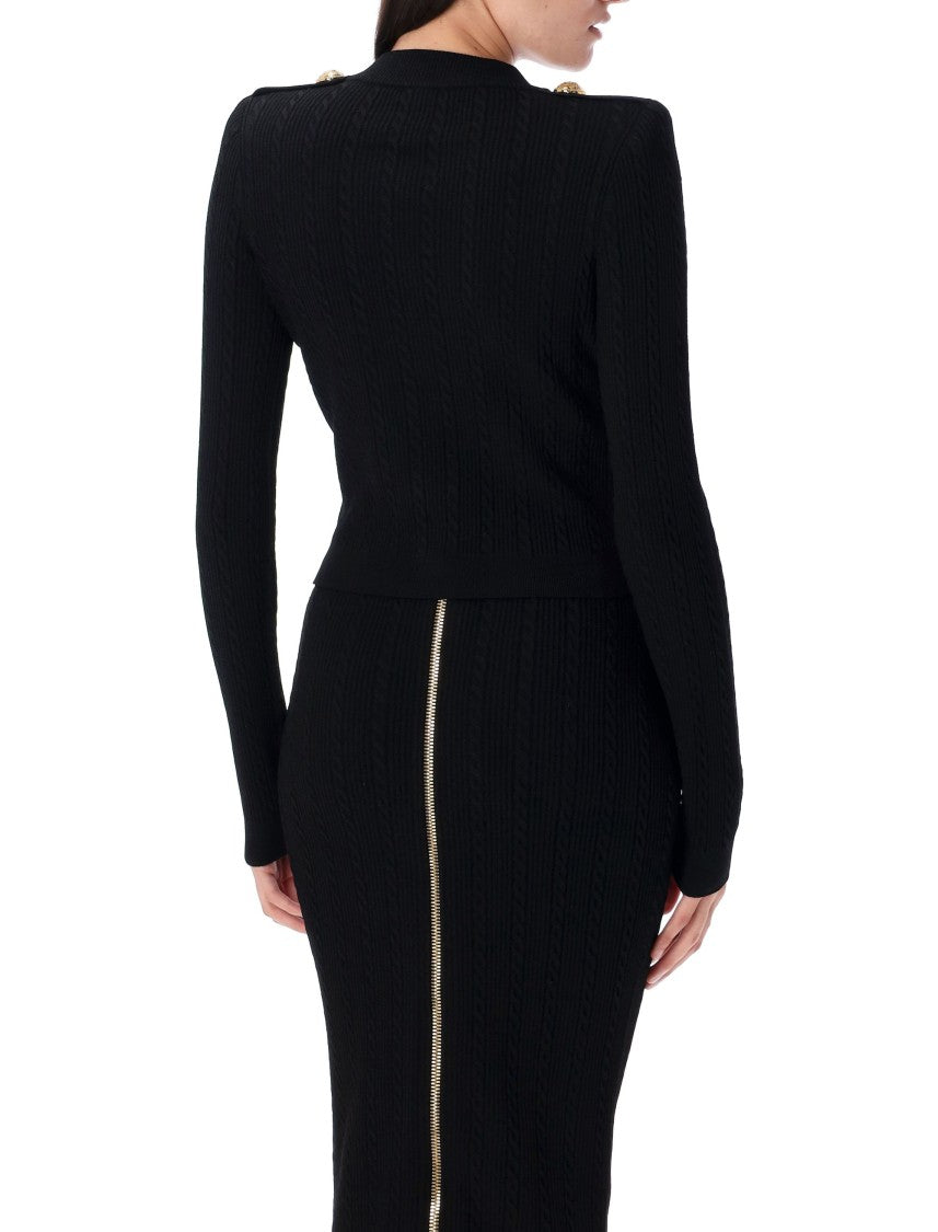 Balmain V Neck Buttoned Cardigan