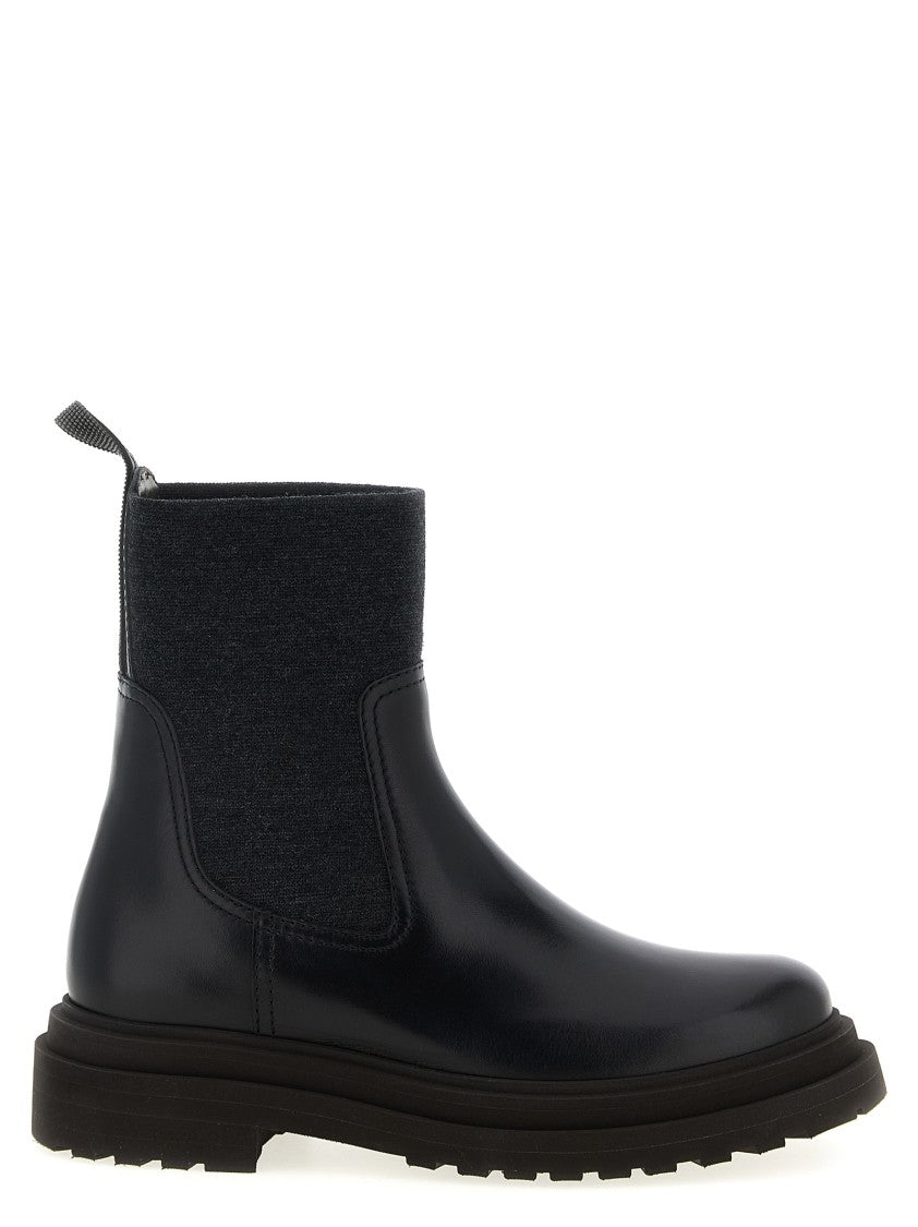 Brunello Cucinelli Precious Loop Detail Ankle Boots