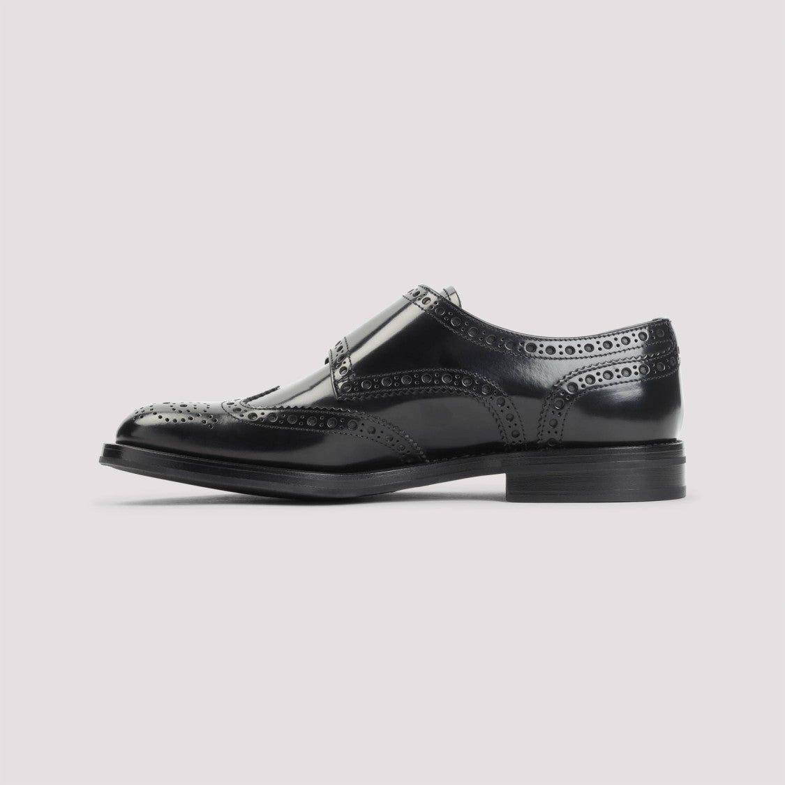 Church's Closed Brogue Shoes With Dual Buckles