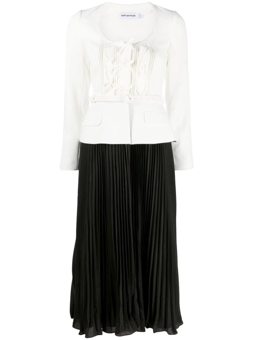 Self-Portrait Crepe Midi Dress