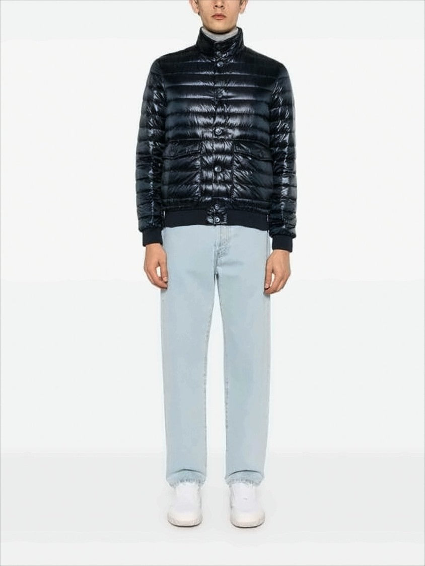 Herno Sleek Black Puffer Jacket With Quilted Design
