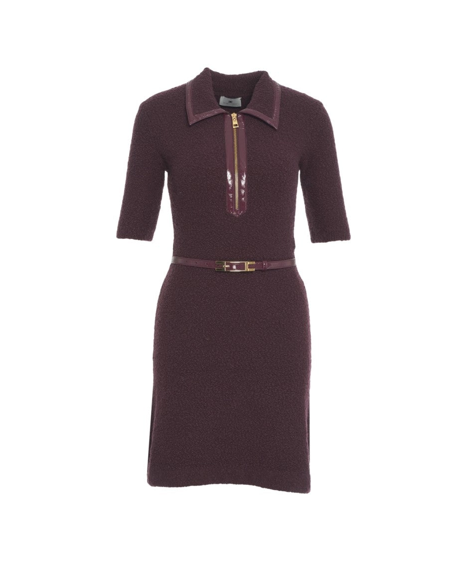 Elisabetta Franchi Bouclé Knit Dress