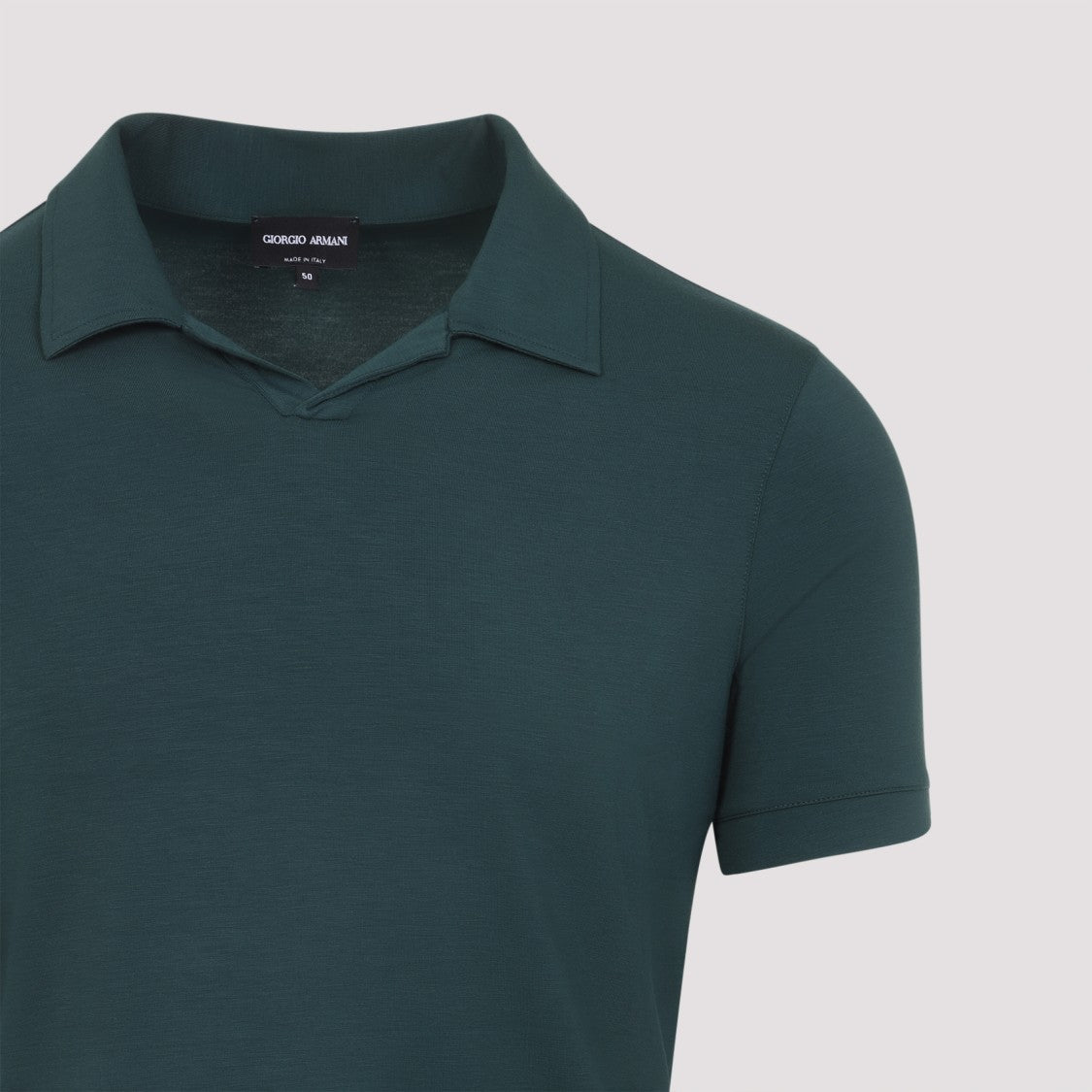 Giorgio Armani Woods Green Viscose Polo With Polo Collar