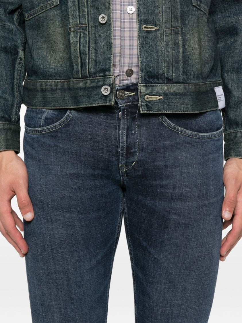 Dondup Slim-Fit Five-Pocket Jeans In Medium Blue Wash