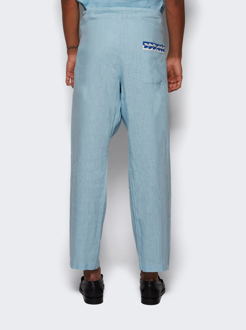 Bode Seedling Stripe Pajama Pants - Blue