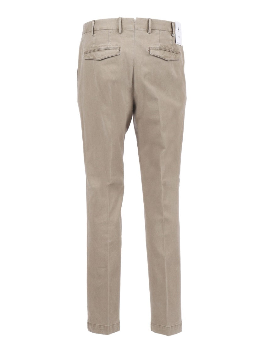 Pt01 Single Pleat Trousers With Flap Back Pockets