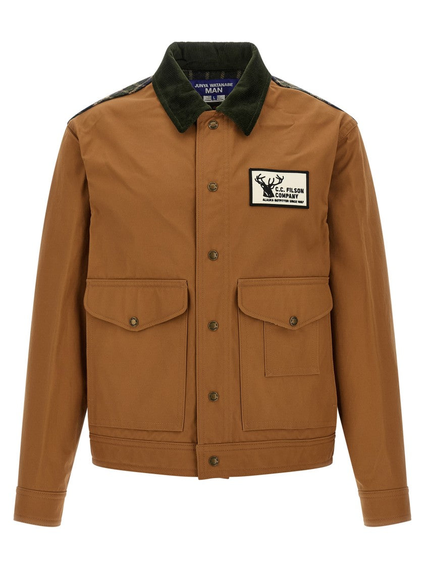 Junya Watanabe Cotton Canvas And Wool Check Jacket By Junya Watanabe