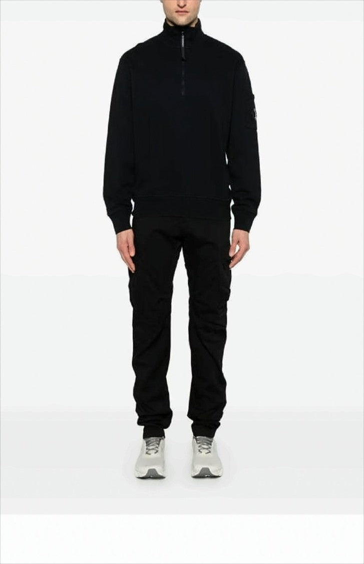 C.P. Company Straight-Fit Black Cargo Pants With Lens Detail