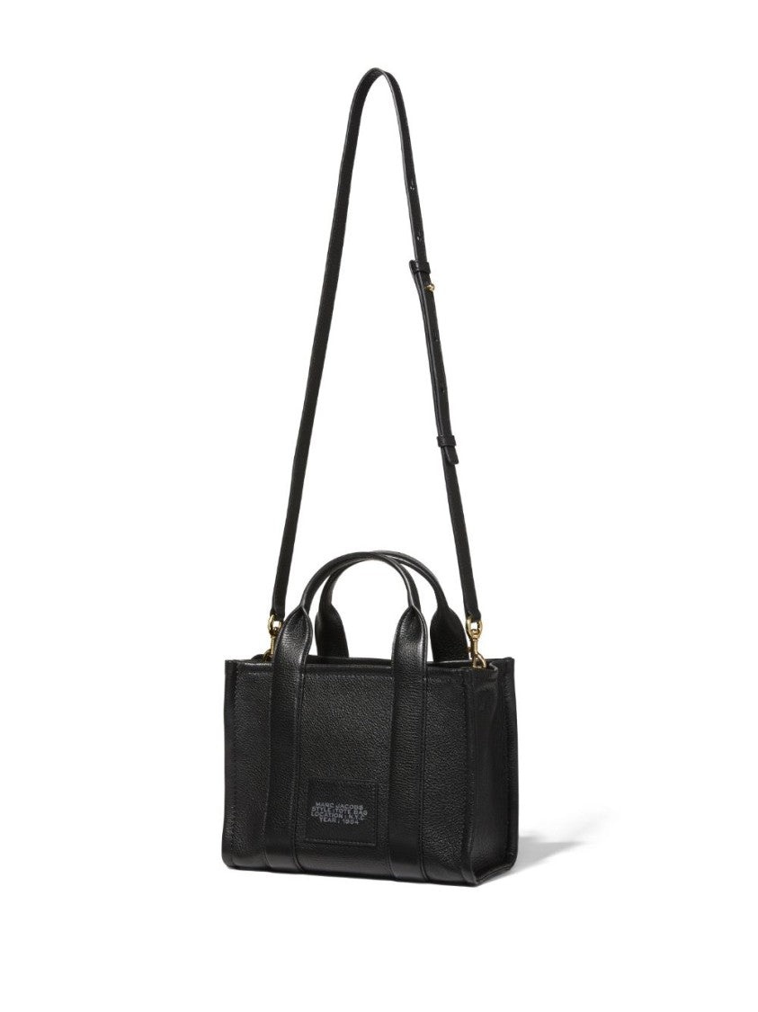 Marc Jacobs Textured Black Tote Bag With Dual Handles And Adjustable Strap