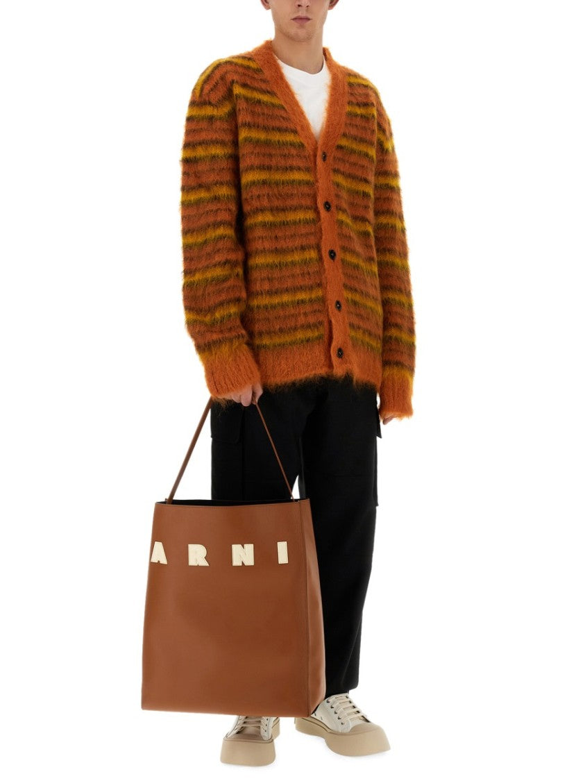 Marni Relaxed Fit Black Wool Pants With Cargo Pockets