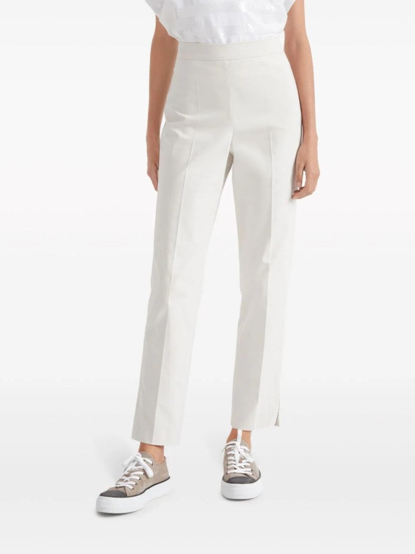 Brunello Cucinelli White Skinny Pants