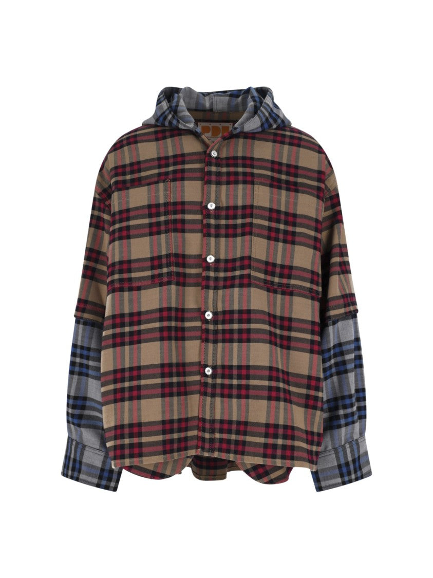 Pdf Striped Hooded Shirt – Multicolor