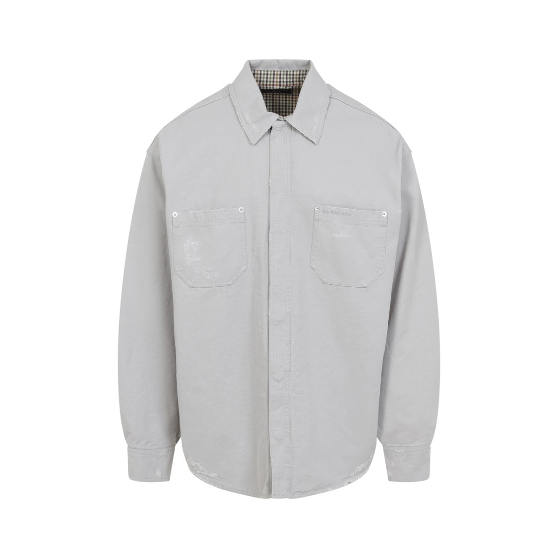 Balenciaga Workwear Light Grey Cotton Shirt