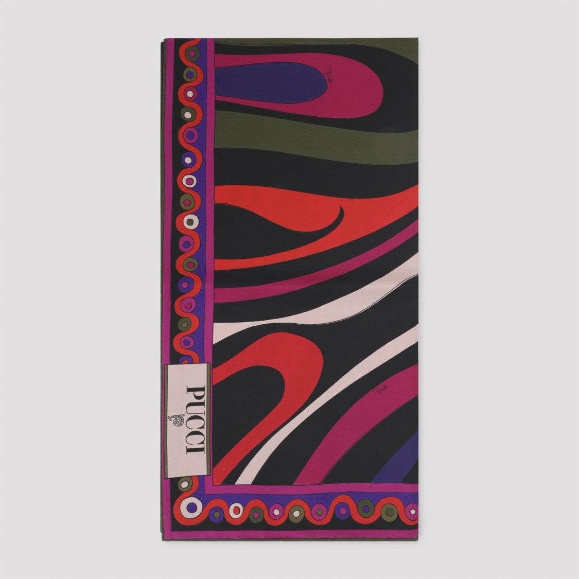 Pucci Multicolor Abstract Silk Foulard