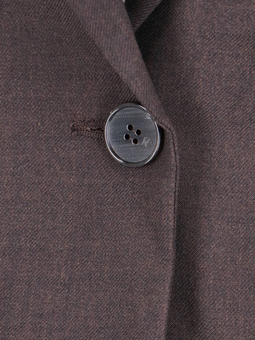 Low Classic Single-Breasted Blazer – Brown