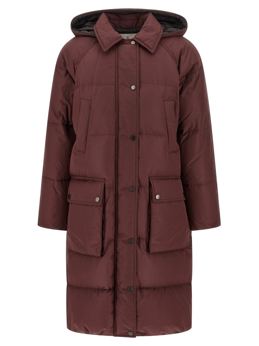 Brunello Cucinelli 'Shiny Zipper Pull' Down Jacket