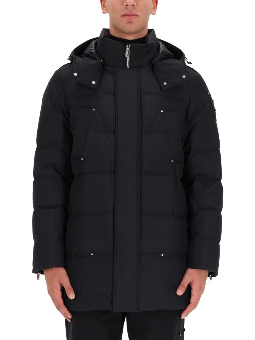 Moose Knuckles Padded Quilted Black Coat