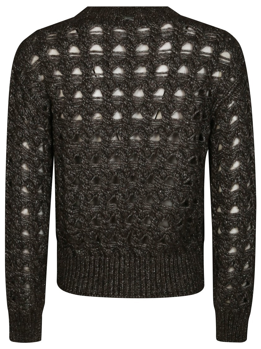 Herno Mesh Crewneck Sweater