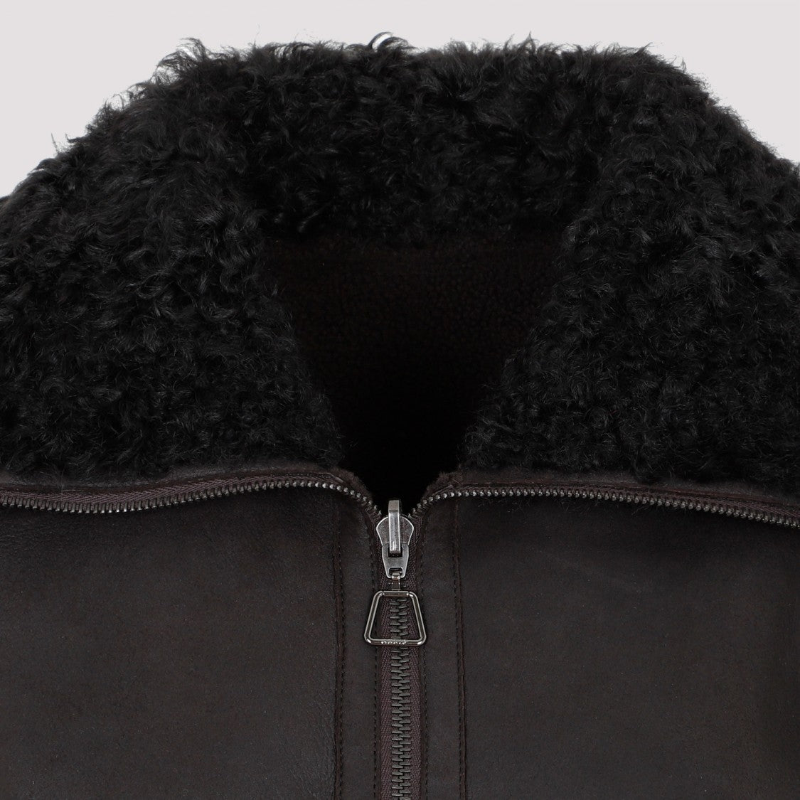 Akris Mocca Lamb Leather Jacket