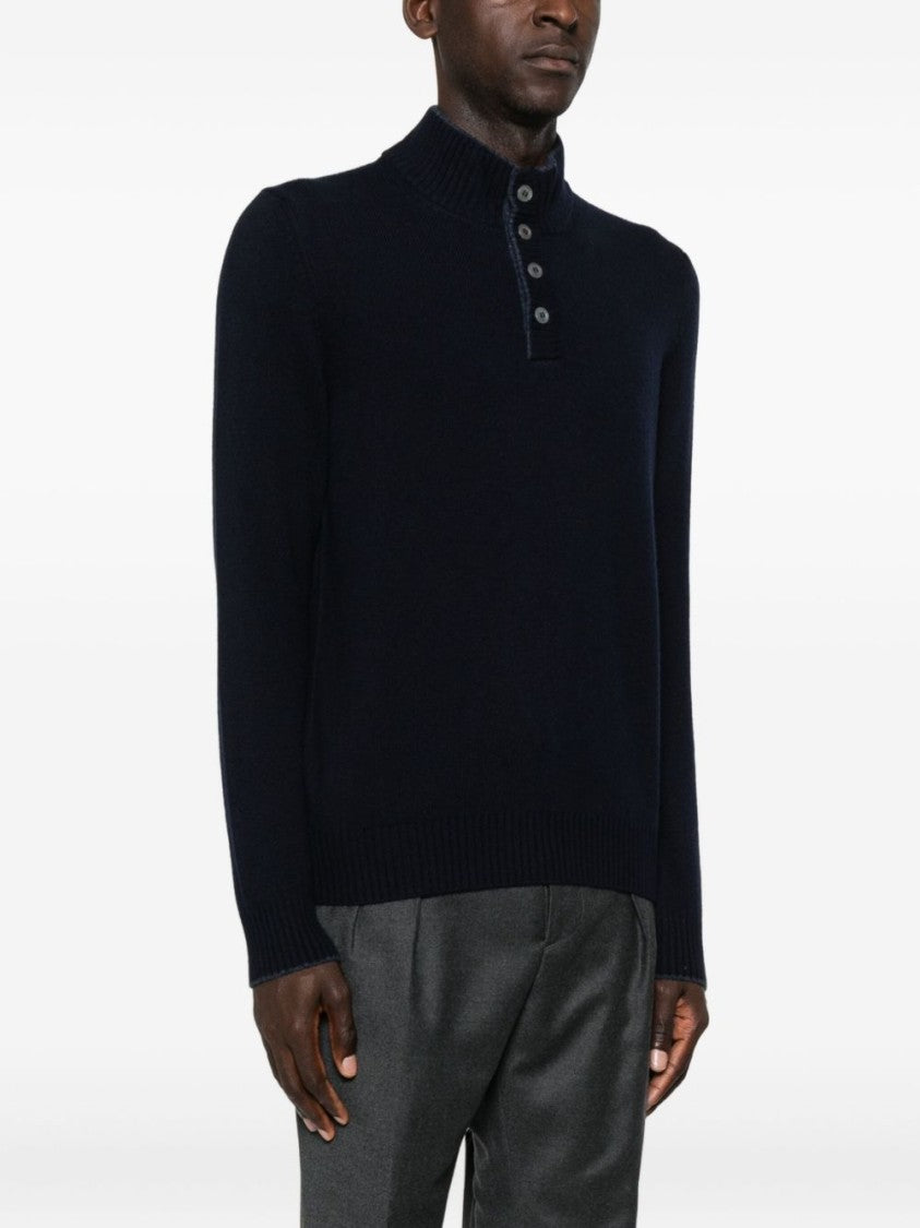 Gran Sasso Timeless Black Knit Pullover With Classic Silhouette