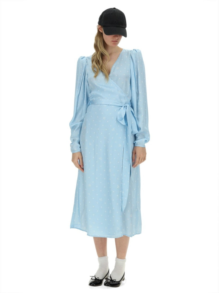 Rotate Polka Dot Midi Dress