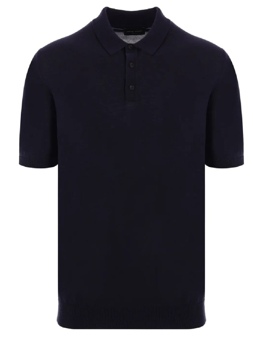 Roberto Collina Tailored Black Short-Sleeved Polo