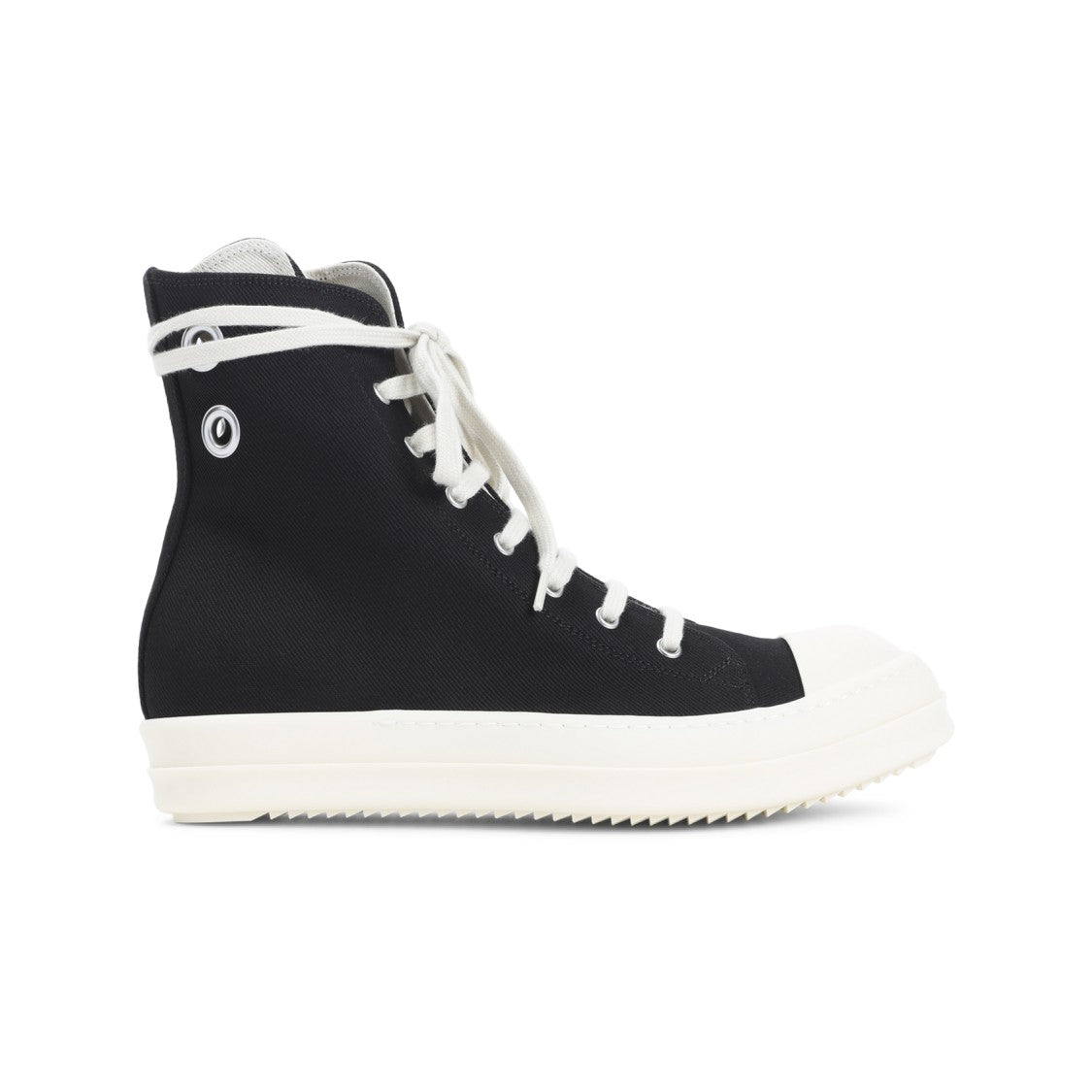 Drkshdw By Rick Owens High-Top Canvas Sneakers With Side Zipper