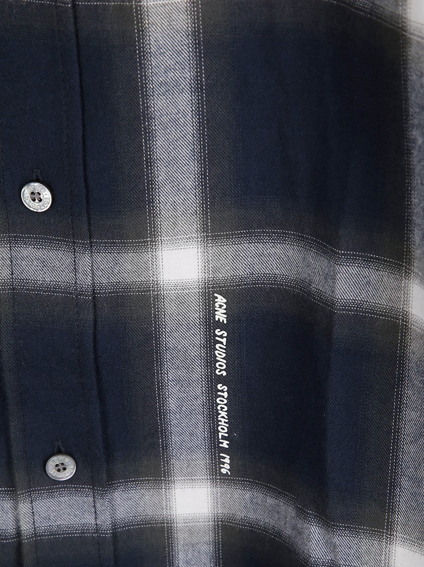Acne Studios Checked Pattern Button-Down Shirt