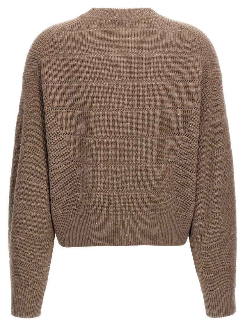 Brunello Cucinelli Rustic Dazzling Net' Cardigan