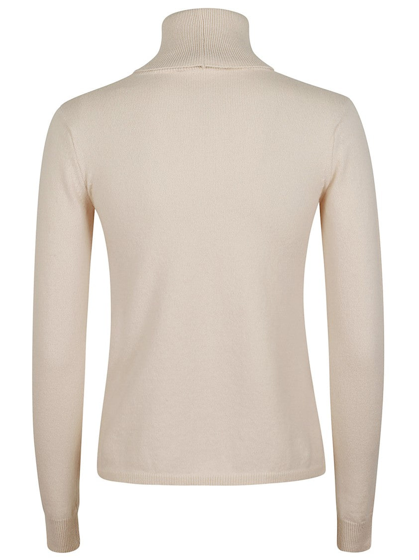 Max Mara High Neck Wool Sweater With Long Sleeves