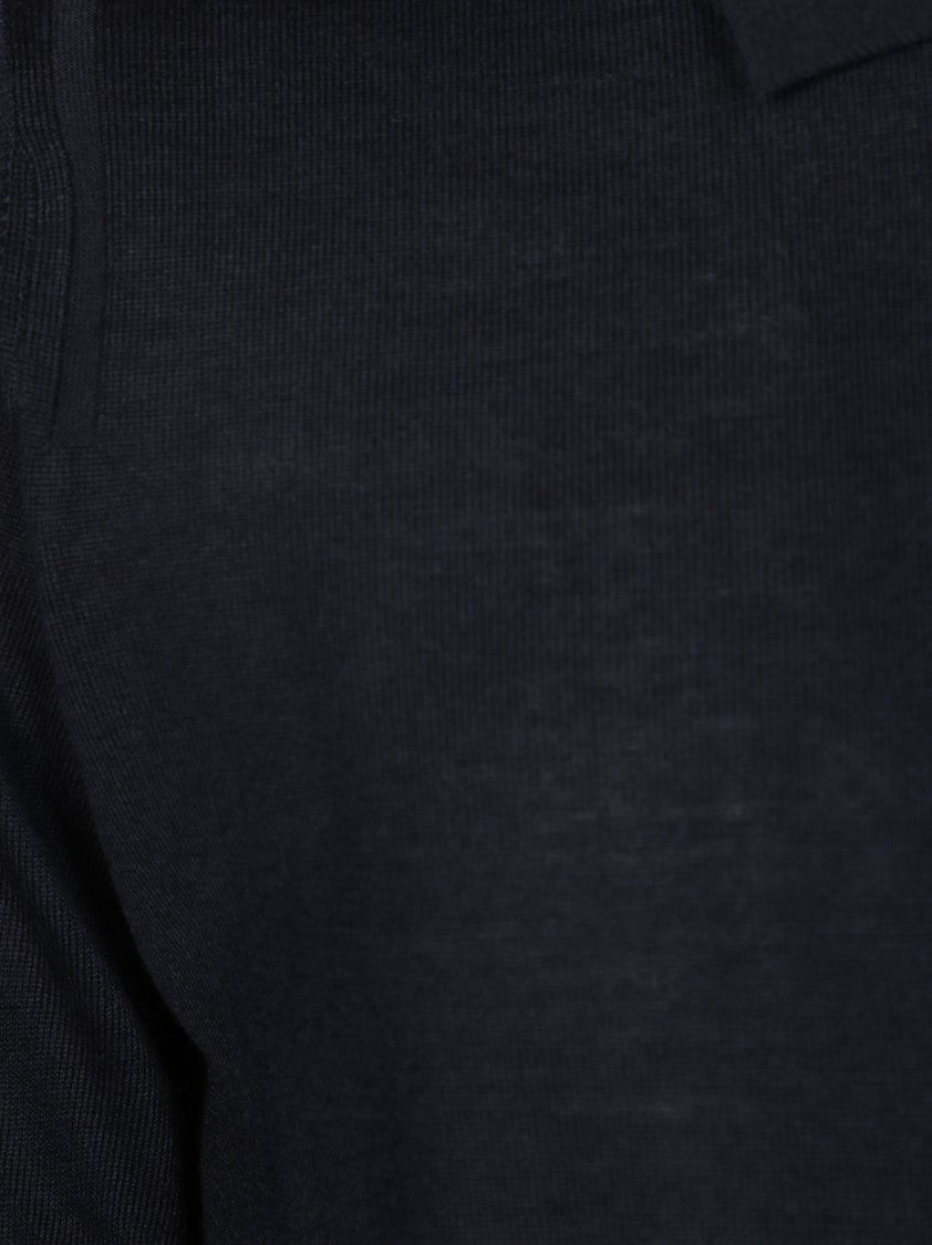 Paolo Pecora Long-Sleeve Polo Shirt With Four-Button Placket