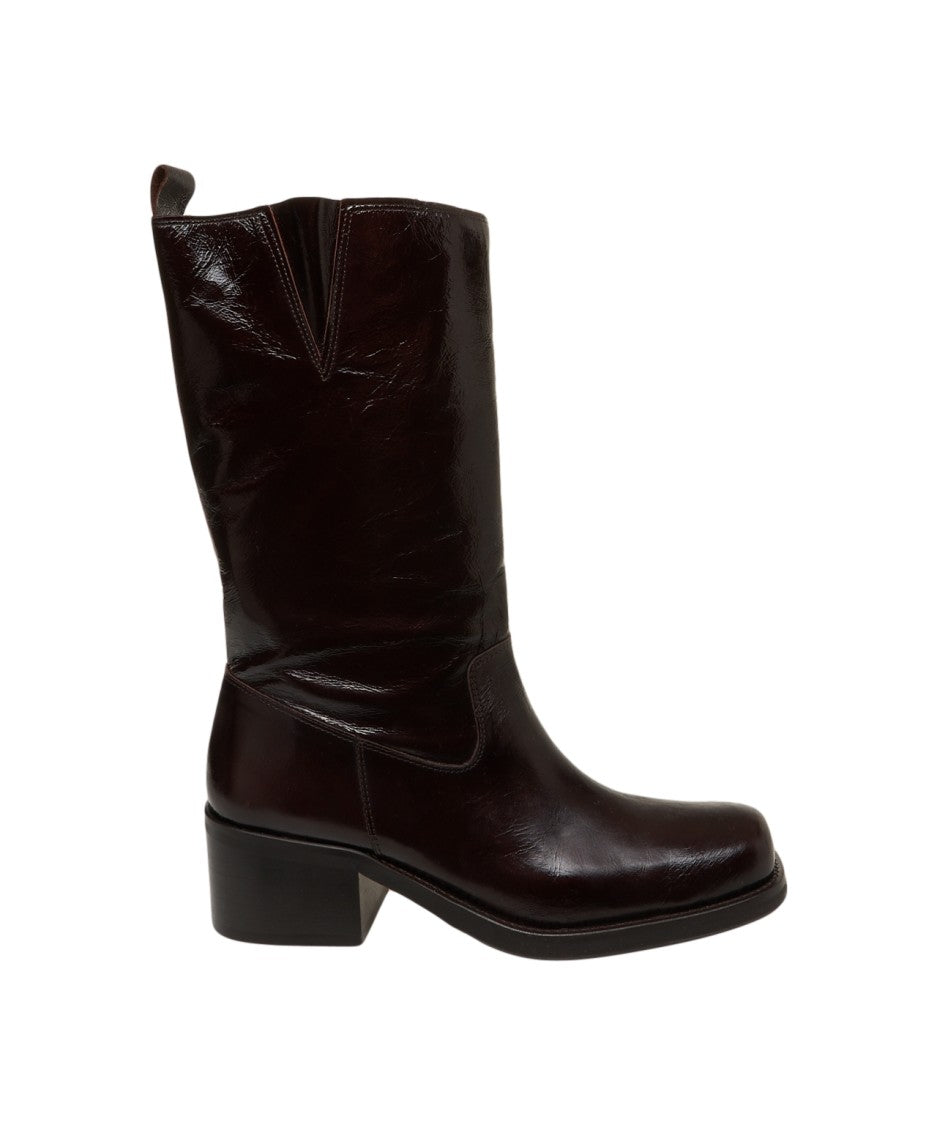 Billi Bi Contemporary Black Leather Knee-High Boots