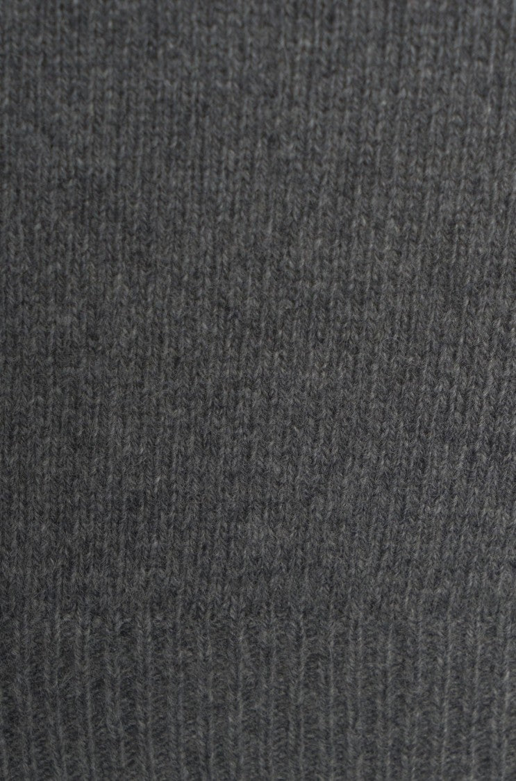 Jucca Cashmere Sweater With Classic Crew Neck And Ribbed Detail