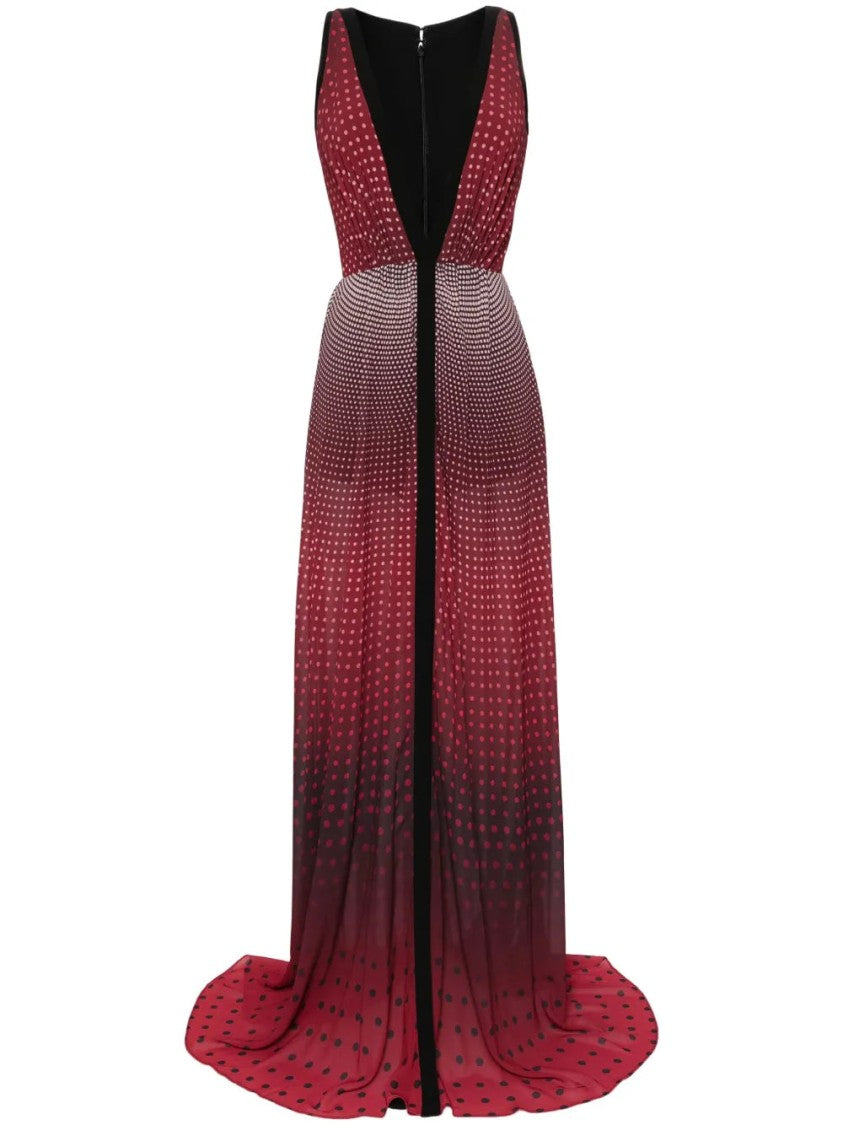 Saiid Kobeisy Polka Dot-Print Gradient-Effect Dress