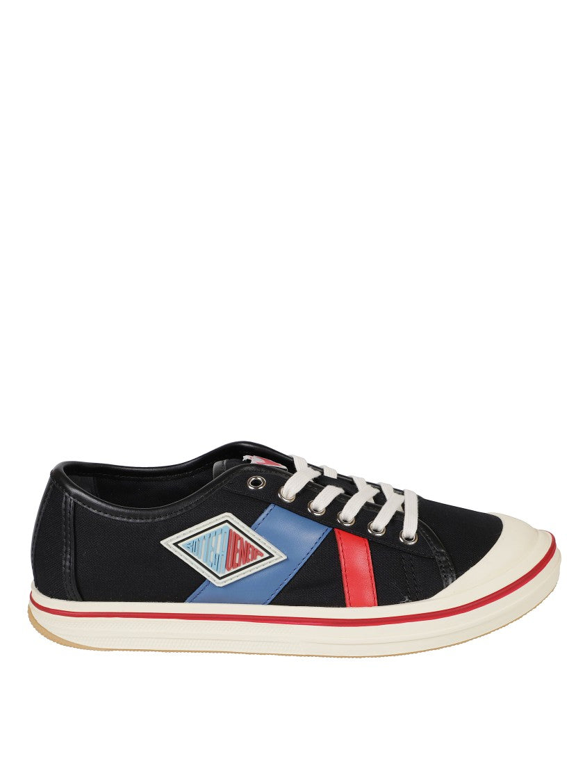 Bottega Veneta Canvas Sneakers With Geometric Accent Design