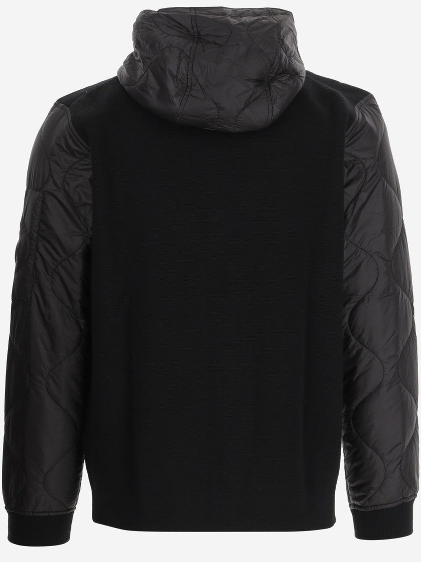 C.P. Company Wool Blend Jacket With Adjustable Hood And Ribbed Cuffs