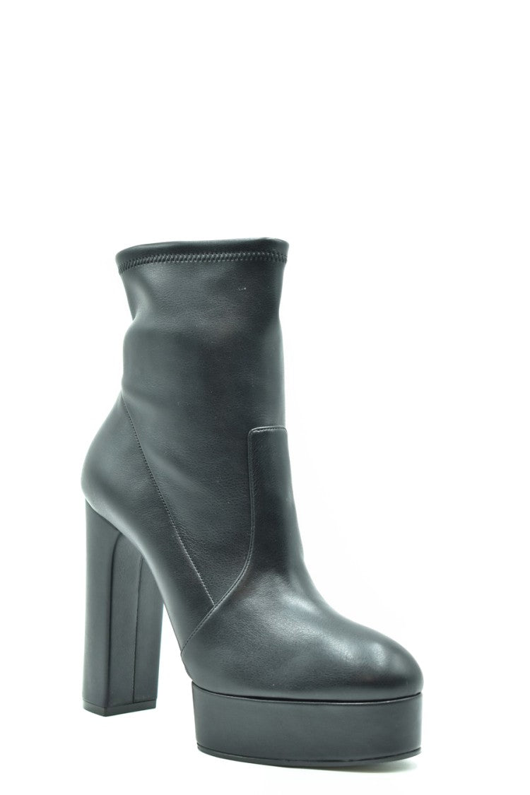 Casadei Black Leather Ankle Boots