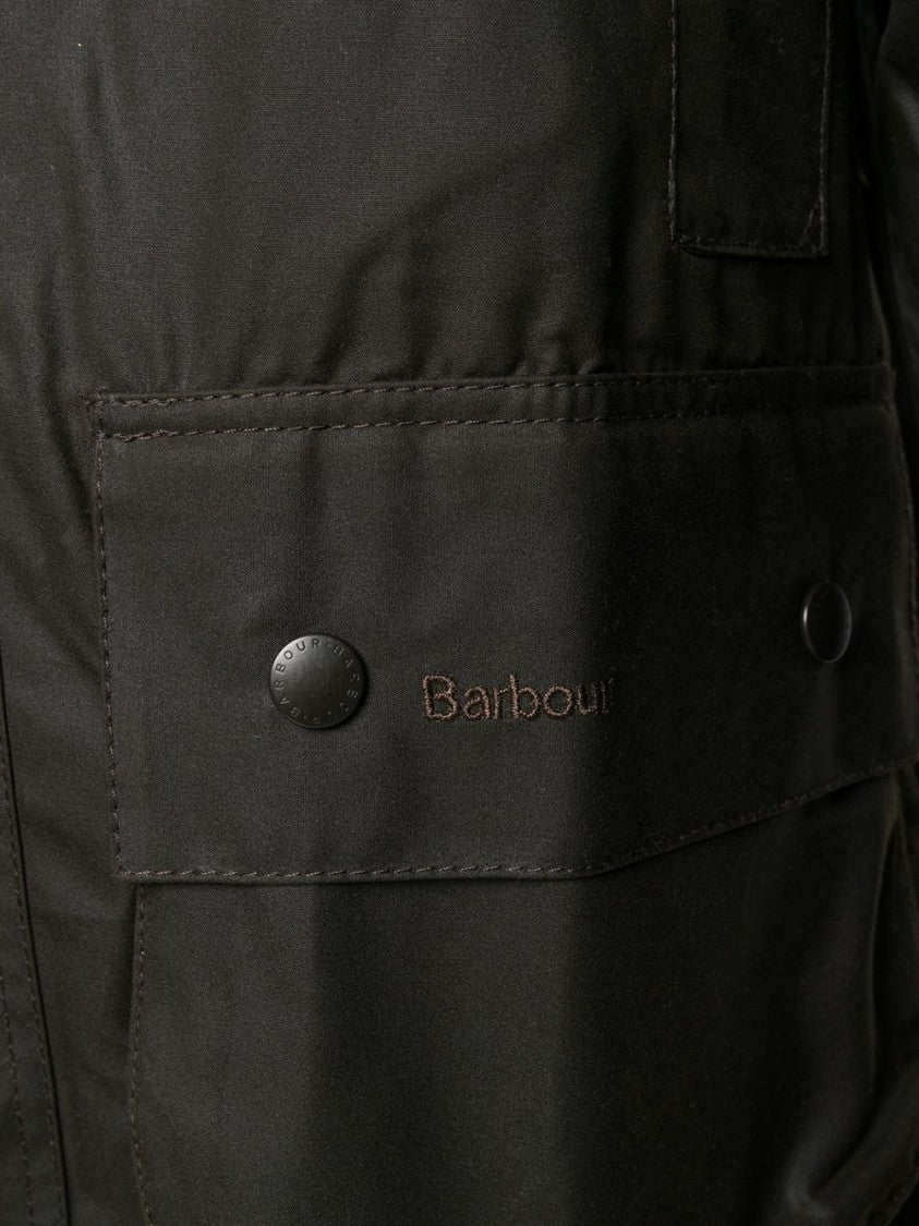 Barbour Green Jacket With Matte Finish
