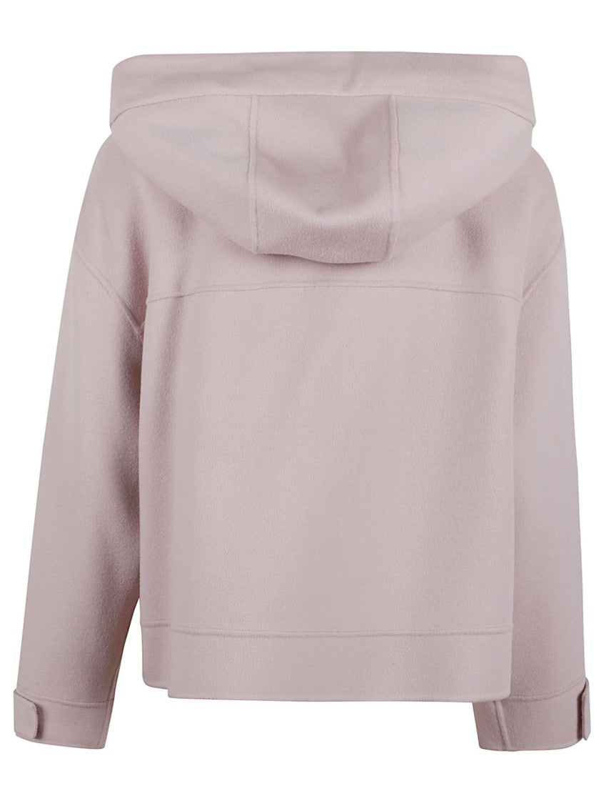 Max Mara Cropped Wool Jacket With Hood