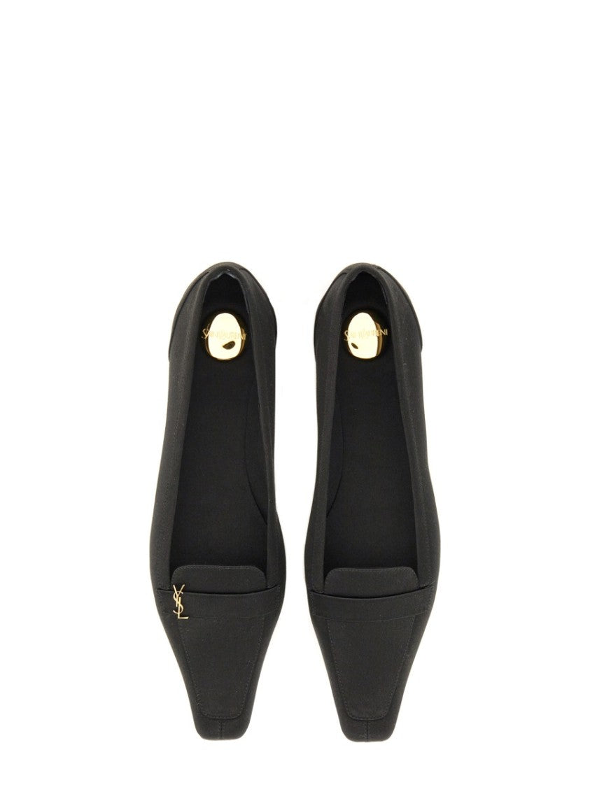 Saint Laurent Crepe Satin "Poppy" Ballerina